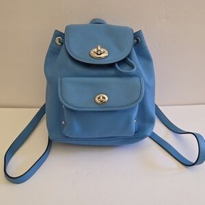 Coach Pebble Leather Mini Turnlock Rucksack Backpack